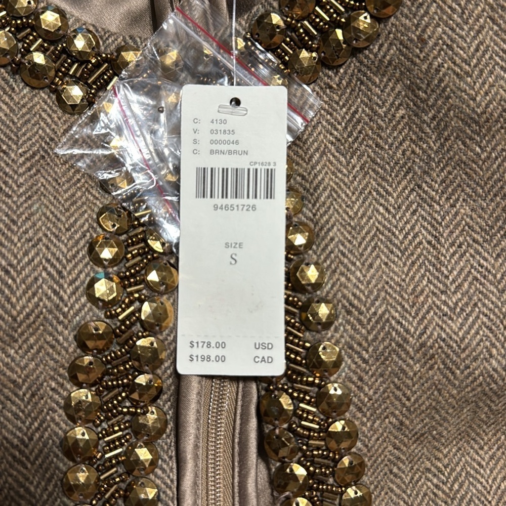 Anthropologie Beaded Keyhole Sleeveless Mini Dress - Picture 5 of 5